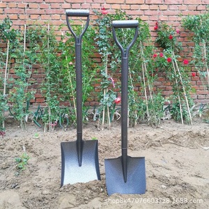 Square Shovel All Steel D Grip Anti Slip Texture Electrostatic Spraying Industrial Farming Digging Tool - Product Image 1