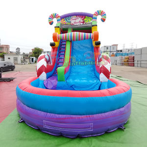 Tobogán acuático inflable, castillo inflable comercial Sugar Rush, combo de tobogán y castillo inflable. - Product Image 2