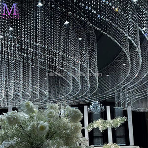 MILE Populaire Réception De Mariage Plafond <span class=keywords><strong>D</strong></span>écor Ignifugation <span class=keywords><strong>Cristal</strong></span> Chaîne Rideau Goutte <span class=keywords><strong>D</strong></span>'eau Acrylique Plafond <span class=keywords><strong>D</strong></span>écorations - Product Image 1