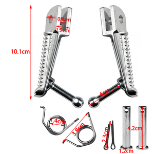 Repose-pieds avant en aluminium usiné CNC pour R1 R6 MT07 MT09 <span class=keywords><strong>FZ1</strong></span>, poignée ergonomique et pédales de style <span class=keywords><strong>racing</strong></span> durables - Product Image 3