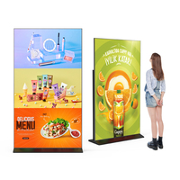 Kiosque d'affichage numérique à écran tactile ultra-fin LCD intérieur de 75/86/100 pouces pour utilisation dans les centres commerciaux
