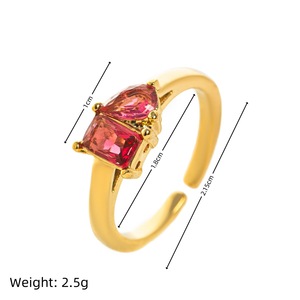 Birthstone <b>Adjustable</b> <b>Ring</b> | 18K PVD Gold Plated Stainless Steel 12 Month Trendy Jewelry for Women | Waterproof & Hypoallergenic - Product Image 6
