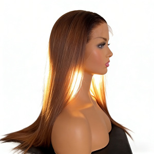 Cabello Chaofan 100% Virgen Remy Humano, <span class=keywords><strong>Color</strong></span> <span class=keywords><strong>Castaño</strong></span> Claro, Encaje Personalizado, <span class=keywords><strong>Rubio</strong></span> Miel, Doble Trama, 13*4 para Peluca de Encaje Vietnamita - Product Image 2