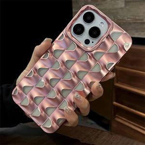 Best-seller de luxe Placage 3D S Motif d'ondulation de l'eau TPU Cellule Mobile <span class=keywords><strong>Antichoc</strong></span> Téléphone Cas pour <span class=keywords><strong>iPhone</strong></span> 11 12 13 14 15 Pro Max - Product Image 1