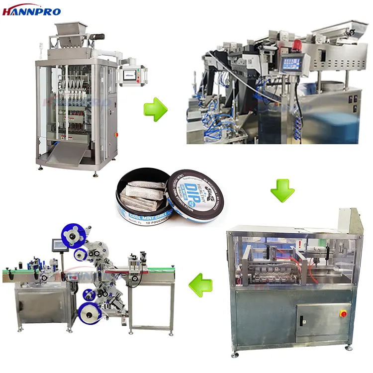 Máquina de embalagem sem tabaco para café e narguilé, Shisha merz dip, bolsa de nicotina para mastigar, 2700 sacos/h, linha de embalagem