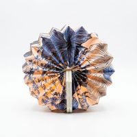 Weihnachtliches Design Faltbare Papier-Tischlampe Kabellose Leuchte Tragbare Akkordeon-Laterne Feiertagsdekoration & Geschenk Anpassbare Schneeflocke