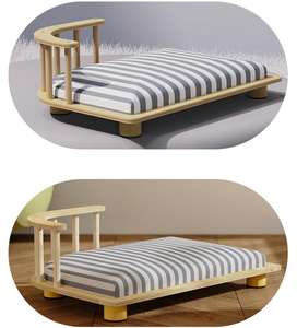 Echt houten natuurlijk kattenbed met handvat, echt comfortabel <span class=keywords><strong>bed</strong></span> voor kleine honden - Product Image 3