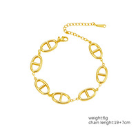 Bracelet à maillons personnalisé couleur argent en acier inoxydable, bijoux géométriques minimalistes unisexe, vente en gros