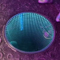 Dalles de sol LED effet miroir infini, effet 3D multicouche « tunnel » pour les KTV, les scènes et les lieux branchés