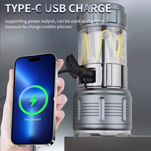 New Led Camping <b>Light</b> <b>Usb</b> <b>Rechargeable</b> Outdoor Waterproof Tent <b>Light</b> Multifunctional Atmosphere <b>Light</b> Flashlight - Product Image 5