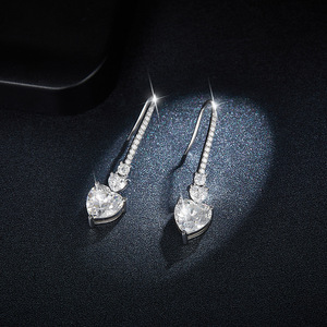 Boucles d'oreilles unisexes en argent sterling, forme de boule, qualité romantique, mode, sertissage à griffes en moissanite, plaqué or - Product Image 3