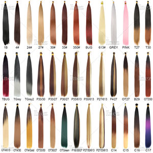 Rambut Sintetis Panjang Lurus 22 Inci, Rambut Lurus Alami untuk Kepang, Kepang Crochet untuk Wanita Kulit Hitam - Product Image 4