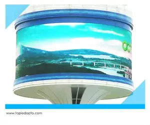 Dinding Video P6.67 Led Besar Layar Kecerahan Tinggi Tampilan Layar Led Luar Ruangan 3d Papan Iklan Digital Bangunan Luar Ruangan