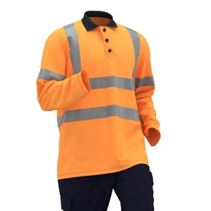 Camisetas Polo de Trabajo de Verano de Manga Larga, 100% Poliéster, para Administración Vial, de Alta Visibilidad, con Logotipo Personalizable - Product Image 4