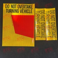 Autocollant de sécurité rétro-réfléchissant pour camion, avertissement de véhicule en virage, qualité diamant, sérigraphie, chevron réfléchissant, Australie