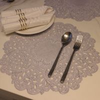 Tapis de table nordique irrégulier creux 100% polyester écologique Vaisselle de table occidentale