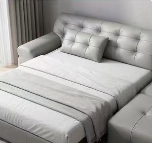Sofá de Cuero Genuino de Diseño Moderno, Sofá Cama Reclinable Modular con Asientos Profundos y Tapizado Tipo Biscuit de Lujo - Product Image 3