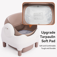 Bac à litière autonettoyant intelligent pour chat, toilette automatique, design ouvert, contrôle par application, double capteur de sécurité, contrôle des odeurs