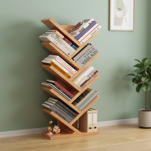 Étagère bibliothèque moderne en bois avec étagères, design gain de place pour la maison, le bureau et le salon - Product Image 4