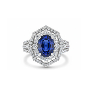 Bague de mariage personnalisée en or massif S925/10K/14K/18K, plaquée or 14 carats, avec pierre précieuse ovale en zircon cultivé en laboratoire, certifiée IGI, taille brillant - Product Image 1