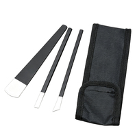 Lot de 3 couteaux à découper le cuir en acier, outil de chanfreinage et de coupe tout-en-un, pour l'artisanat du cuir DIY, affûtage et finition des bords, OEM Oxford