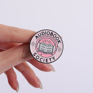 Broche de la Société des Audiolivres, épingles en émail, mode, casque rose, broches Gislie, badge de sac, badge de revers, bijoux pour les amoureux des livres, <span class=keywords><strong>cadeau</strong></span> - Product Image 4