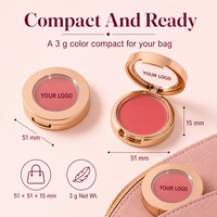 Palette de fard à joues coréen longue tenue multi-usages, effet miroir, hautement pigmenté, aspect naturel, marque privée OEM ODM