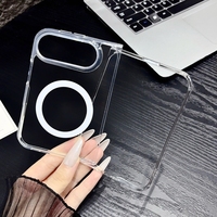 Coque de téléphone portable de luxe transparente en PC rigide électroplaqué, anti-rayures et antichoc, avec aimant, pour 18 Fold – Bon rapport qualité-prix