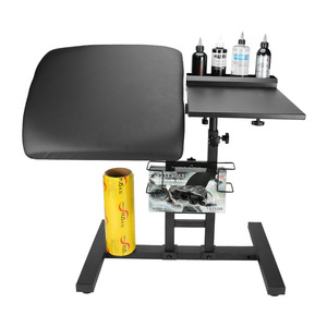 Table de travail pour tatouage multifonctionnelle, réglable en hauteur, avec plateau pour couleurs et support pour gants, pour maquillage permanent - Product Image 3