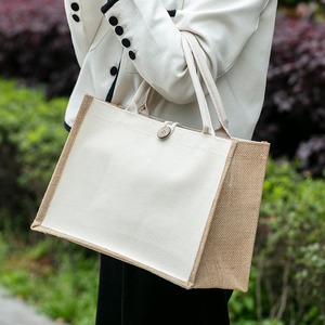 Công Suất Lớn Túi Xách Vai Túi Sinh Thái Biểu Tượng Tùy Chỉnh Thời Trang Mua Sắm Vải <span class=keywords><strong>Tote</strong></span> Túi Chất Lượng Cao - Product Image 5