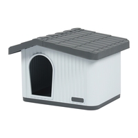 Nichoir imperméable et confortable pour petits chiens et chats - Abri pour animaux de compagnie intérieur/extérieur avec design ventilé de type chalet