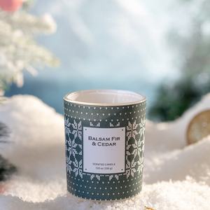 Bougie de Noël de marque privée OEM Pot en verre dépoli de 7.5oz avec couvercles en bois Gravé au <span class=keywords><strong>laser</strong></span> pour bougies à effet lumineux - Product Image 5