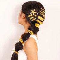 Serre-tête en acier inoxydable plaqué or en forme de cœur, accessoires pour cheveux