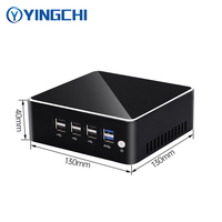 YINGCHI N100 Openciaw Ai PC Mini PC de Cuatro Núcleos DDR4 M.2 2*HD DP Pantalla 4K Win10 Office Home Computadora de Escritorio Económica con Funciones Completas