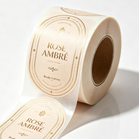 Étiquettes adhésives personnalisées imperméables enroulables pour flacons de lotion corporelle et cosmétiques