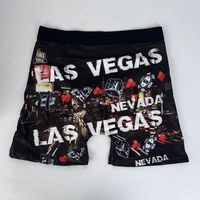 Boxers imprimés numériquement pour hommes, sous-vêtements respirants en tricot, streetwear décontracté