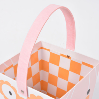 Boîtes personnalisées en carton avec impression couleur intégrale, portables, créatives, recyclables, pour fleurs, emballage pliable avec poignée