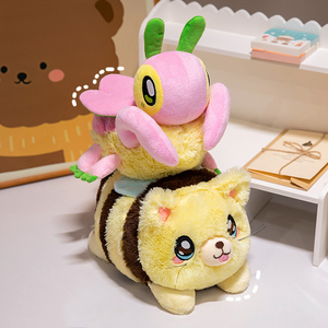 Lindo insecto gordito muñeco de peluche ciervo escarabajo <span class=keywords><strong>abeja</strong></span> orquídea Mantis juguete de peluche para regalo de cumpleaños de los niños - Product Image 3