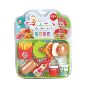 Juego de cocina de plástico en miniatura <span class=keywords><strong>para</strong></span> <span class=keywords><strong>niñas</strong></span>, juego de cocina de comida rápida, hamburguesa, barato, venta al por mayor - Product Image 4