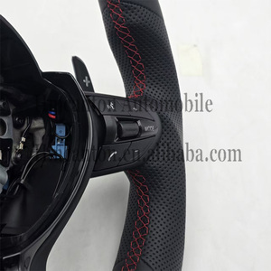 Práctica rueda de cuero de gran oferta para BMW F10 F30 F90 F01 F02 F12 F13 F90 3 4 5 Series volante de coche - Product Image 4