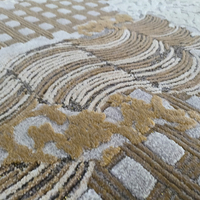 Tapis fait main sur mesure en laine, bambou, soie et fil doré, toutes tailles, design moderne et luxueux, tapis sculpté 3D pour hôtel et villa
