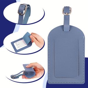 Adjustable Multi-color Plane Boarding Pass Suitcase Tag Luxury Travel Named Baggage Tags Luggage Tag Blank Pu Leather Letter - Product Image 4