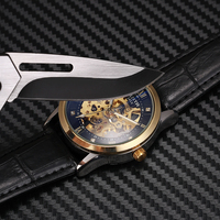 Montre mécanique squelette pour homme, tendance de la mode haut de gamme européenne et américaine, étanche, lumineuse, vente au détail et en gros