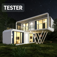 Maisonnette modulaire Apple Cabin, 1 chambre, 1 séjour, 1 salle de bain, maison préfabriquée multifonctionnelle de style Apple pour le glamping