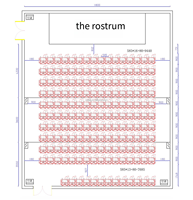 Chaises ergonomiques fixes pour salle de conférence, mobilier durable en cuir pour salle de formation et de théâtre