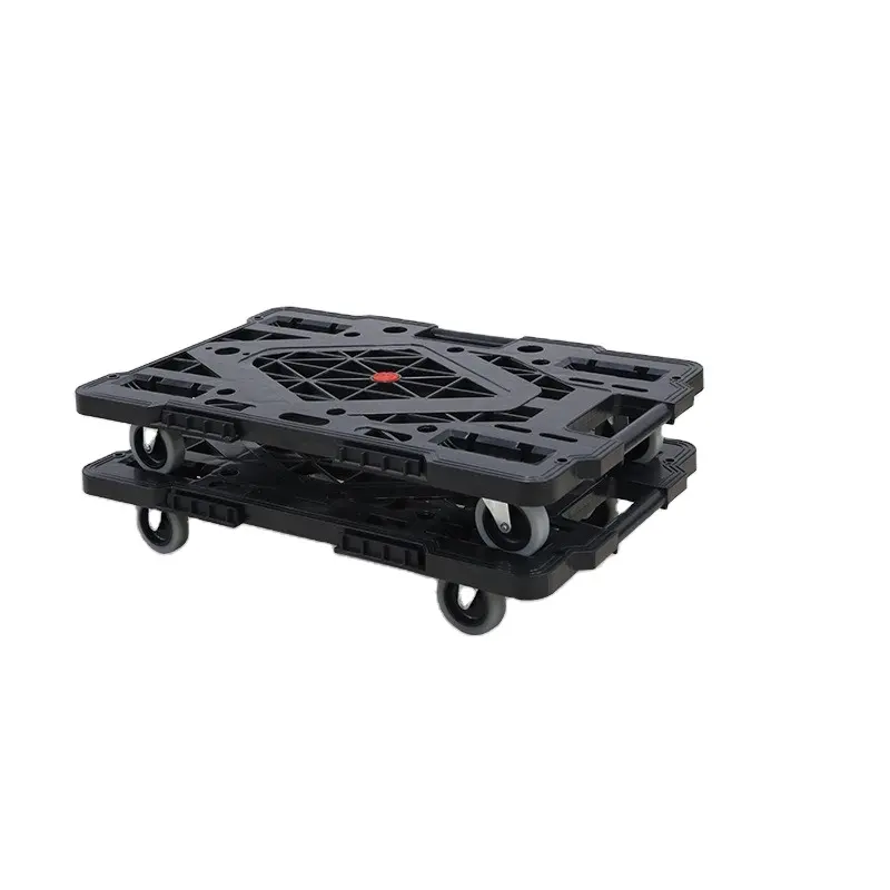 Hot items can be spliced industrial trolley cart folding crate trolley silent rolling wheel dolly