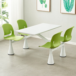 Fast Food Table Chair Combination for School Staff Dining Hall Area Restaurant <strong>Cafeteria</strong> 4-Person Hotel Restaurant Furniture - Product Image 1