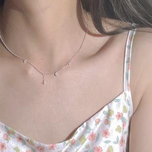 Collar con Colgante de Llave de Flor de Cerezo Rosa de Plata de Ley S925, Cristal Ligero de Lujo para Mujer, para Clavícula, Cadena para Suéter - Product Image 2