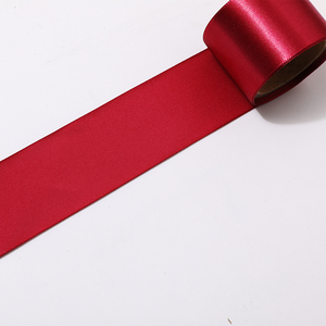 Meilleur Simple Face en Satin Tissé <span class=keywords><strong>Rouge</strong></span> de Noël Présent Décoration Ruban - Product Image 2