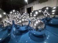 Boule de miroir gonflable en PVC réfléchissante Dazzle Color pour la décoration Boules de miroir poly sphère irisées ballon géant gonflable